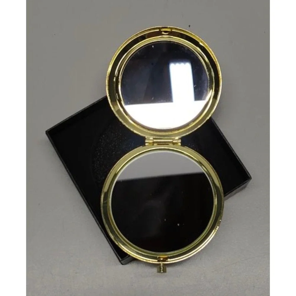 To My Wife Engraved Gold Compact Mirror Gift from Husband Anniversary Birthday